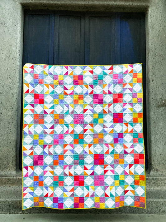Hidden Shapes Quilt in Solids