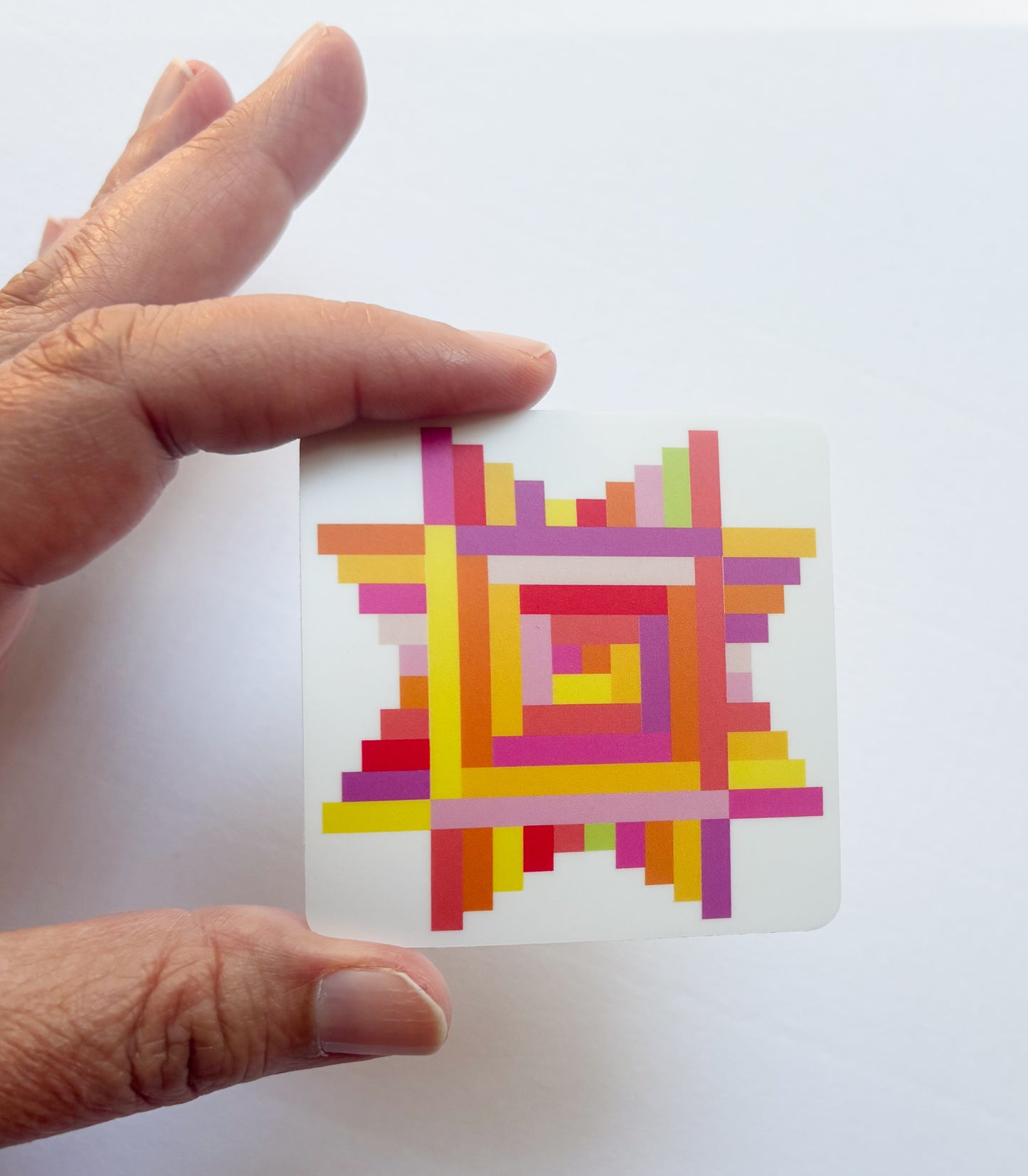 Adelaide's Cabin Sticker - Orange and Pink