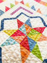 Load image into Gallery viewer, Framed Patchwork Star Paper Quilt Pattern
