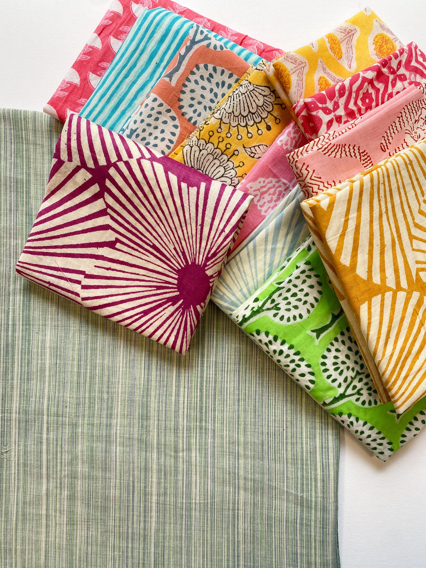 Spring Fling Bundle with 2 1/2 Yards Woven Fabric