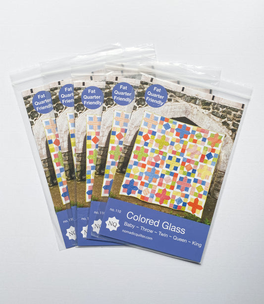 Colored Glass Quilt Pattern Pack of 5 Patterns