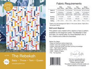 The Rebekah Quilt Pattern Pack of 3 Patterns