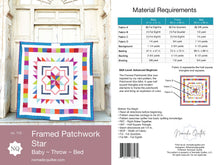 Load image into Gallery viewer, Framed Patchwork Star Quilt Pattern Pack of 3 Patterns
