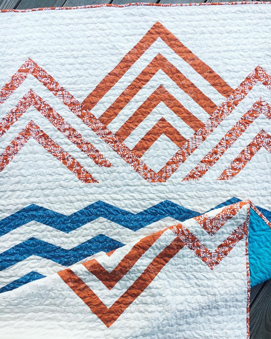 Red and Blue Little Three Creeks Quilt