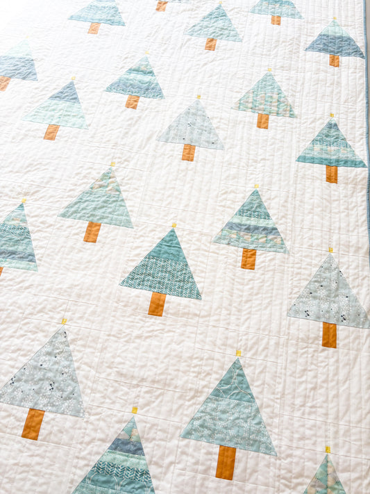 Winter Inspired Treetop Tidings Christmas Quilt