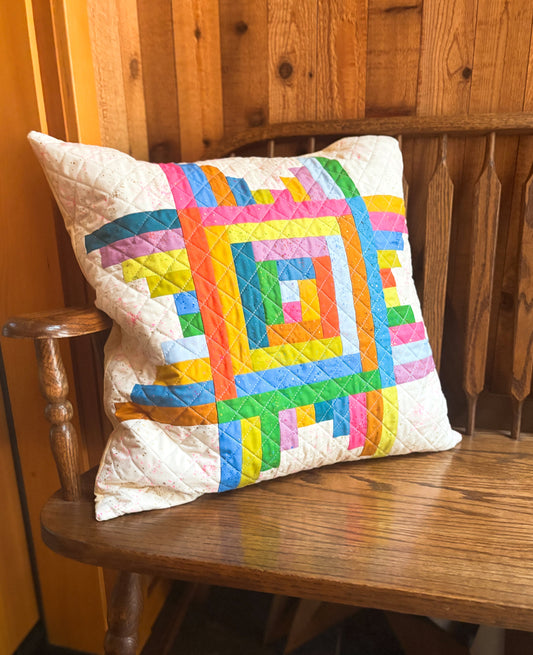 Use Your Adelaide's Cabin Scraps to Make a Matching Throw Pillow!