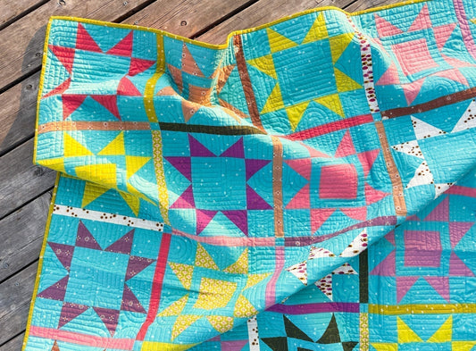 Balsam Star With a Turquoise Background