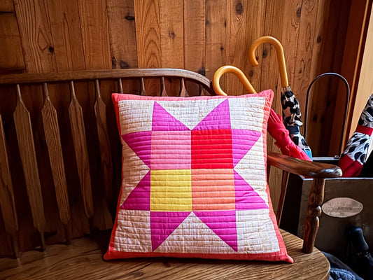 Four Patch Sawtooth Star Pillow
