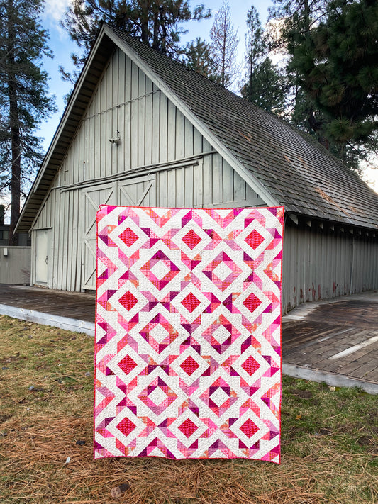 Rosie's Quilt with Pinks and Reds