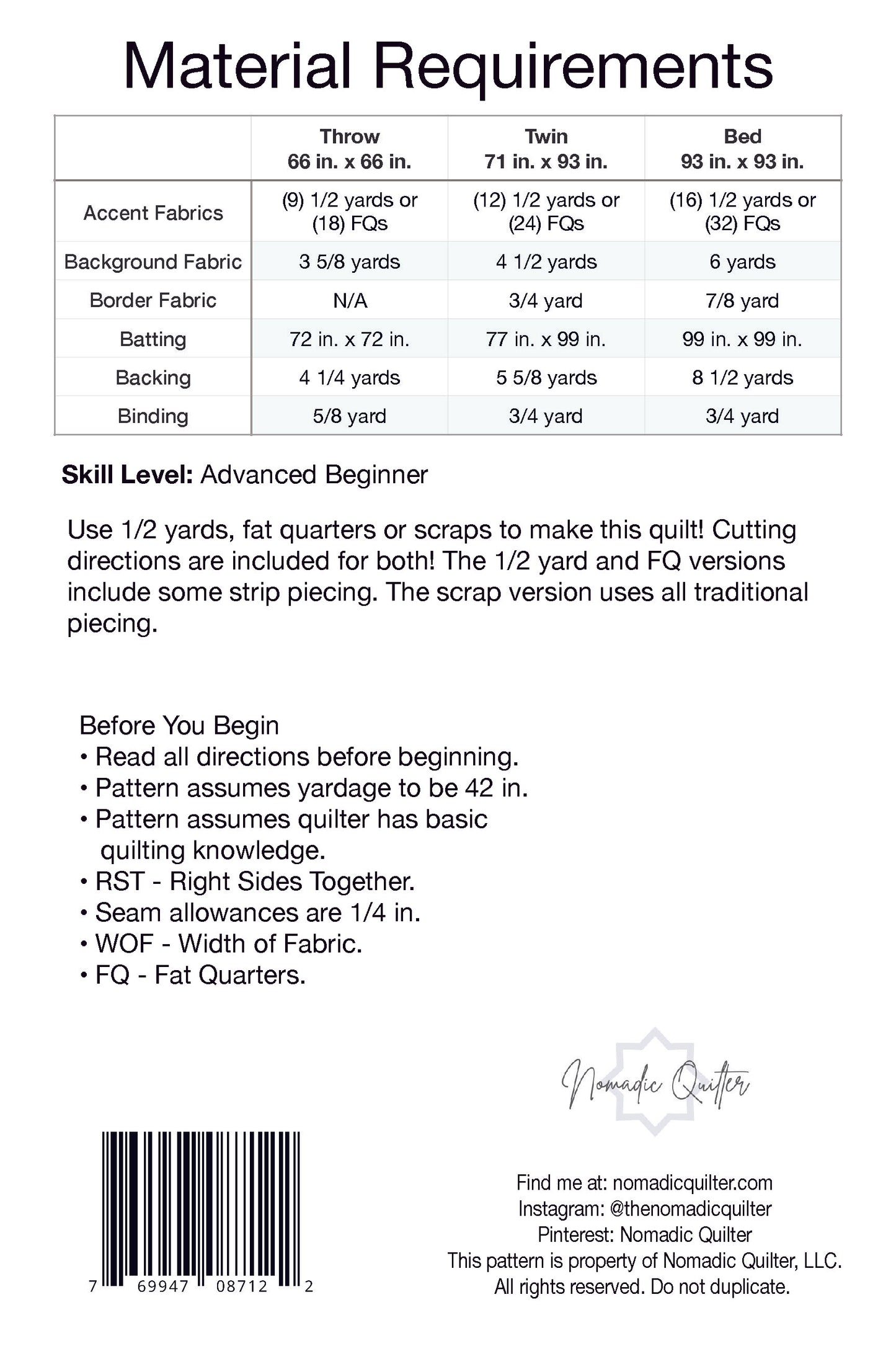 Adelaide's Cabin PDF Pattern