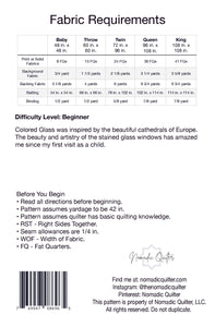 Colored Glass PDF Pattern