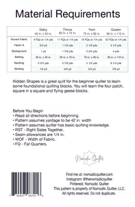 Hidden Shapes PDF Pattern