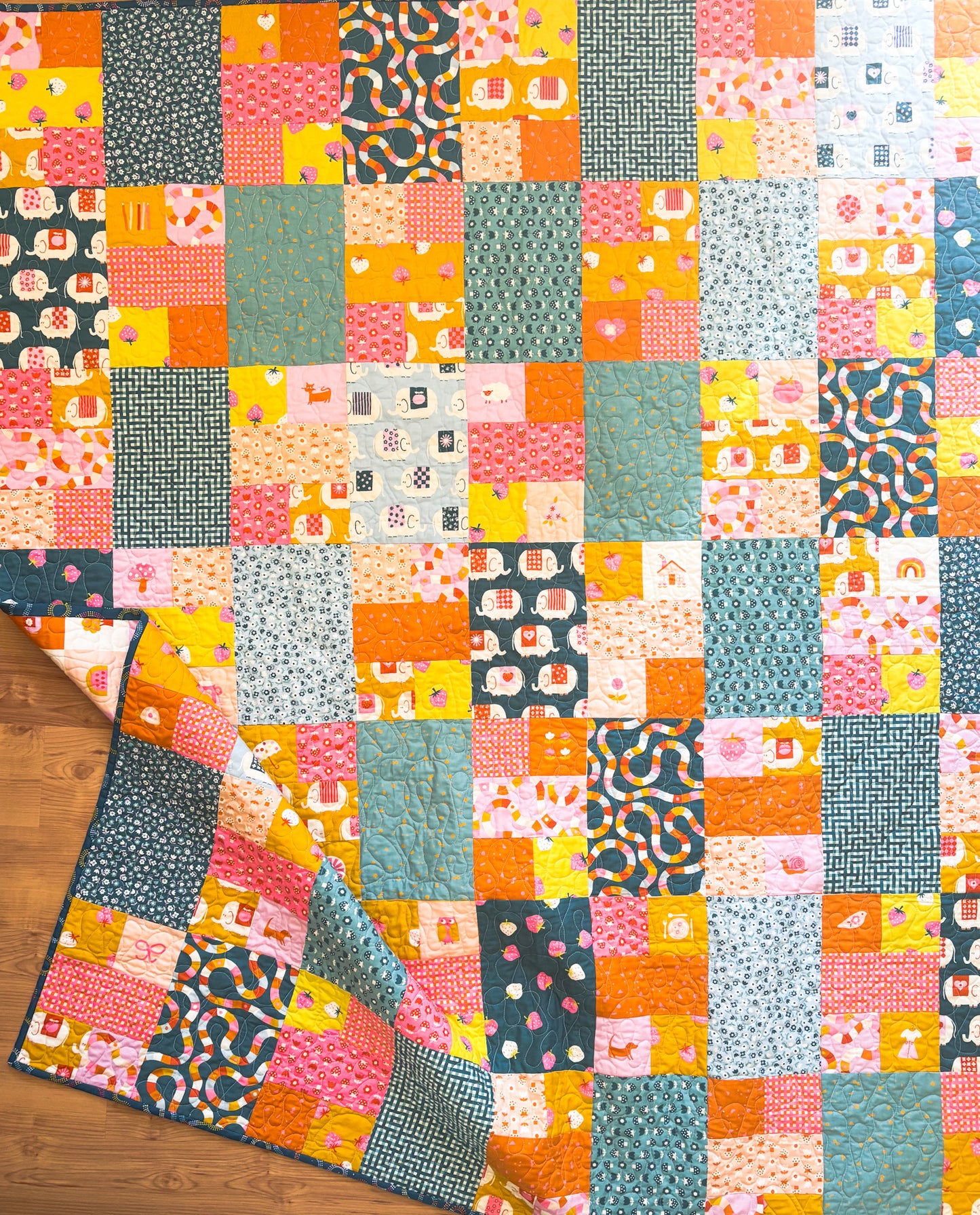 Playful Children's Throw Size Quilt