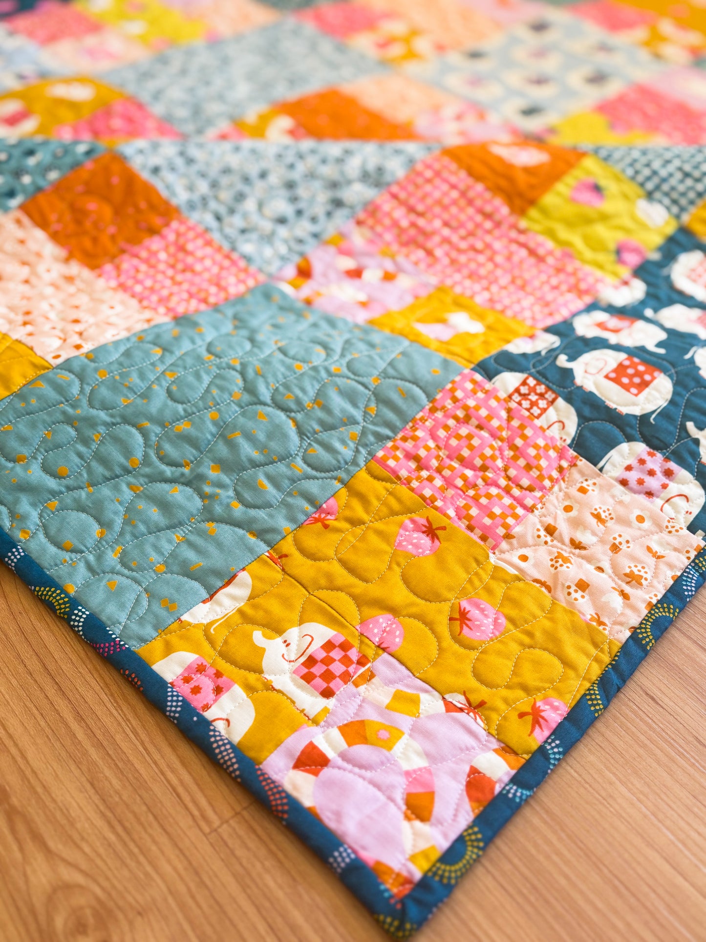 Playful Children's Throw Size Quilt