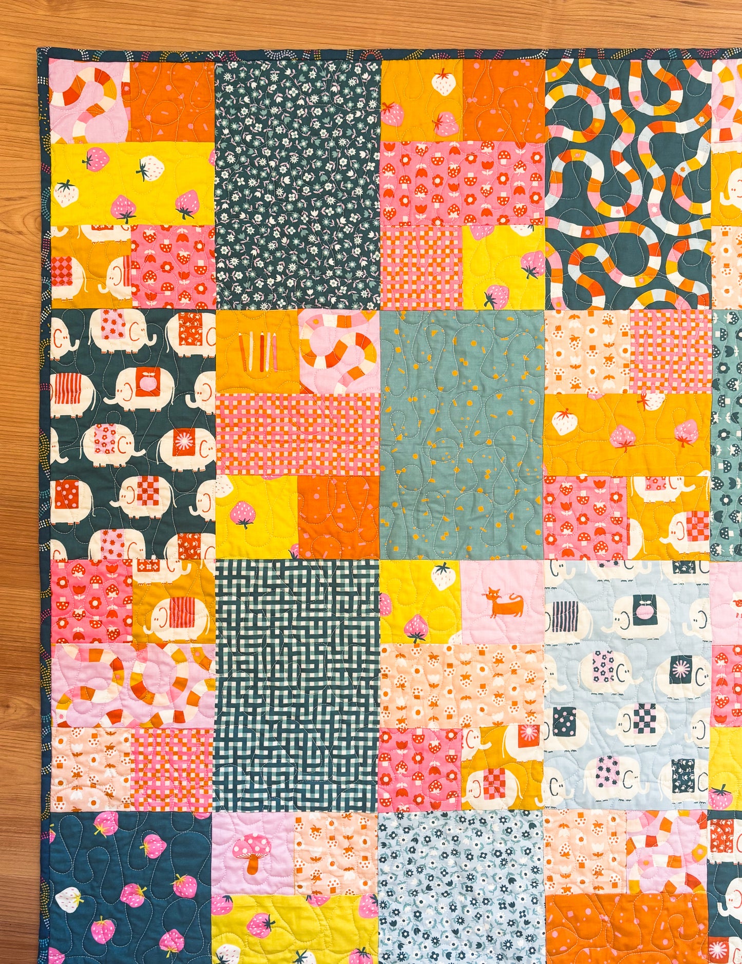 Playful Children's Throw Size Quilt