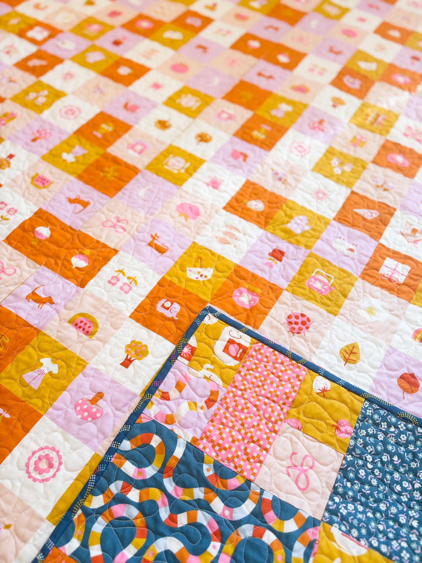 Playful Children's Throw Size Quilt