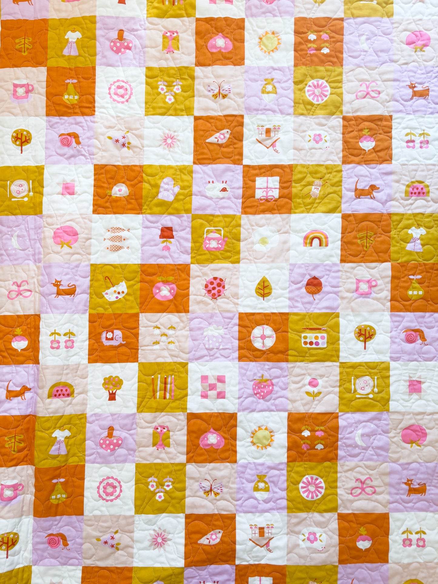 Playful Children's Throw Size Quilt