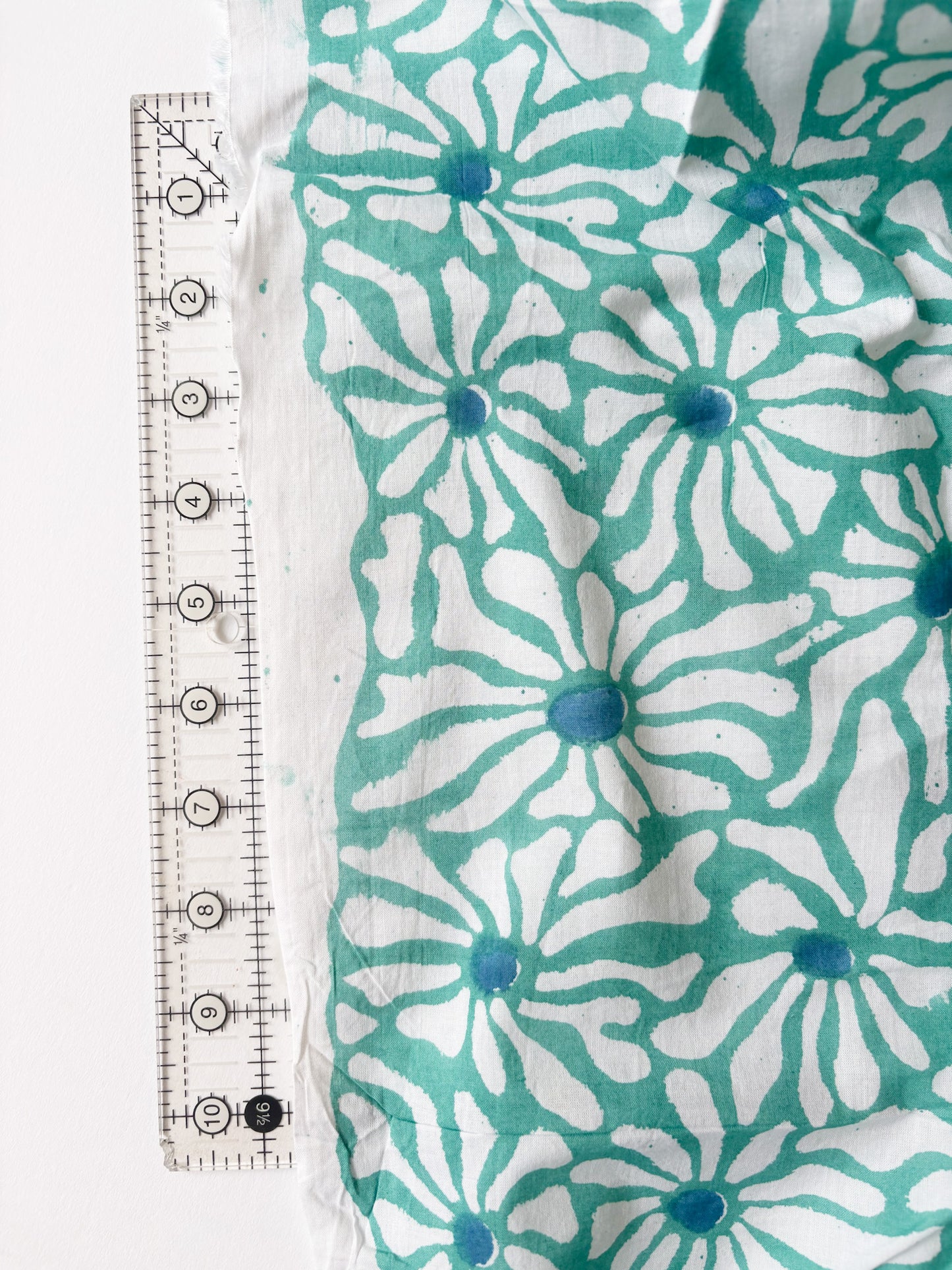 Mint Floral Backing Fabric