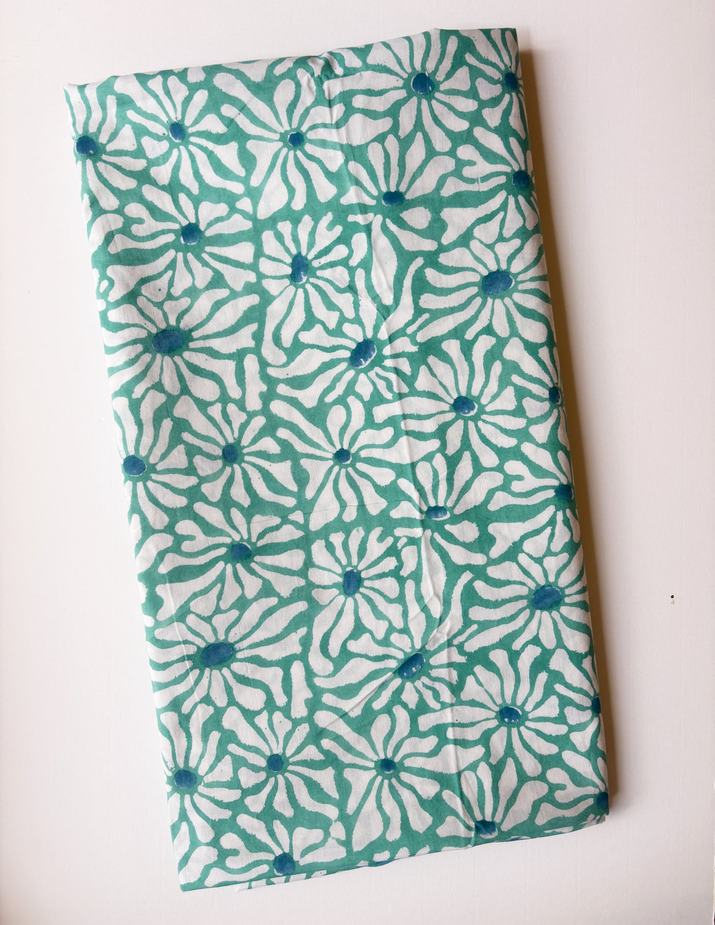 Mint Floral Backing Fabric