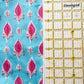 4 Yards Blue and Pink Indian Fabric