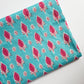 4 Yards Blue and Pink Indian Fabric