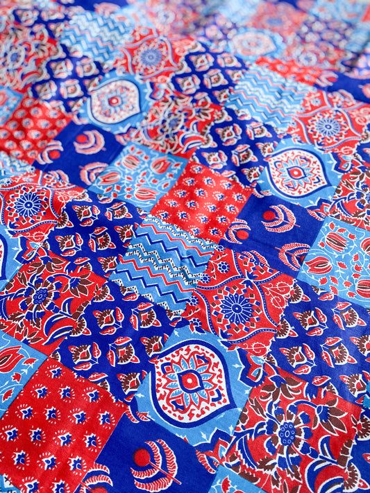 5 yards Red, Blue and White Fabric