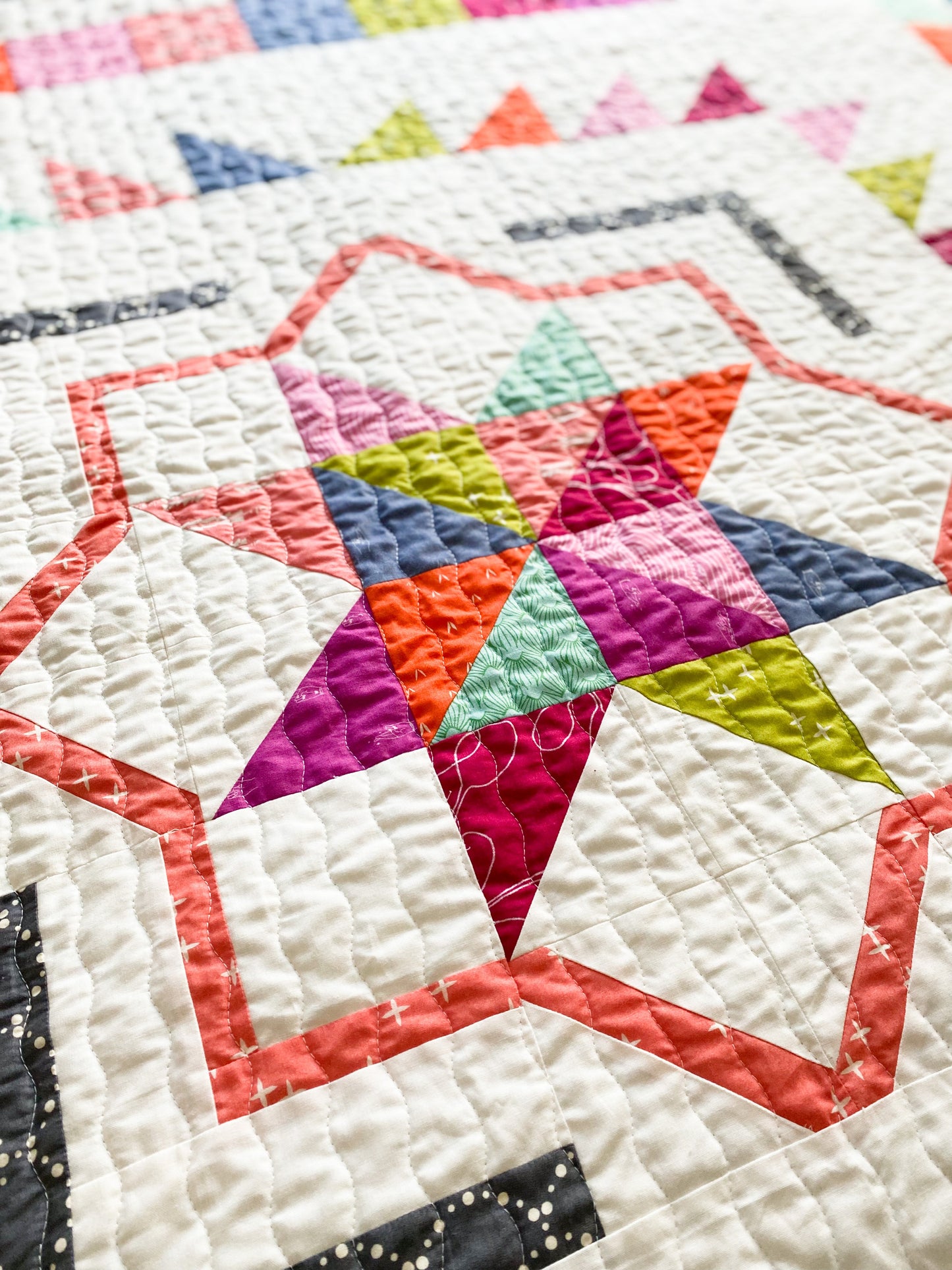 Framed Patchwork Star Paper Quilt Pattern