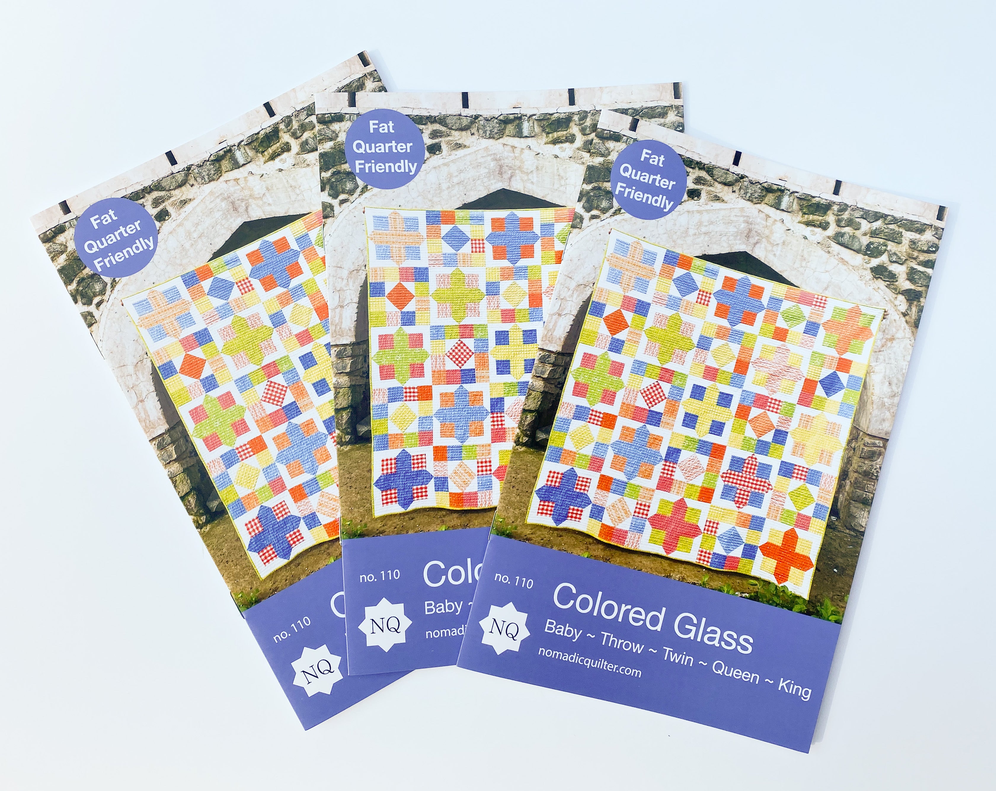 Colored Glass Quilt Pattern Pack of 3 Patterns – The Nomadic Quilter