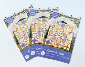 Colored Glass Quilt Pattern Pack of 3 Patterns
