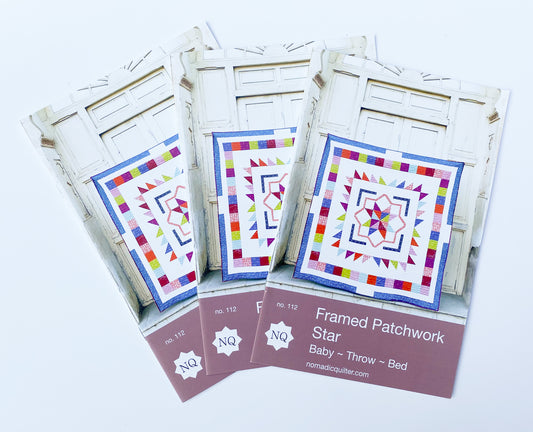 Framed Patchwork Star Quilt Pattern Pack of 3 Patterns