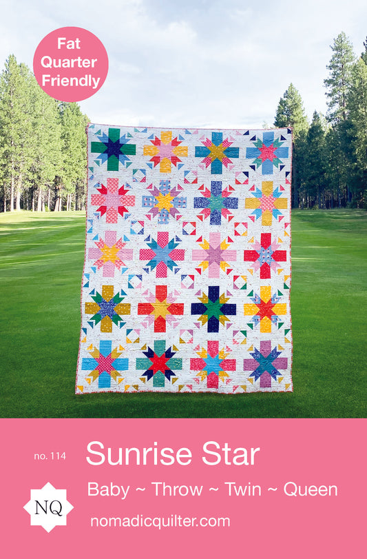 Sunrise Star Quilt Paper Pattern