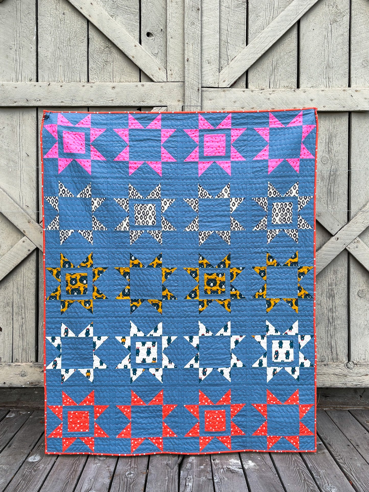 Balsam Star Teddy Bear Quilt