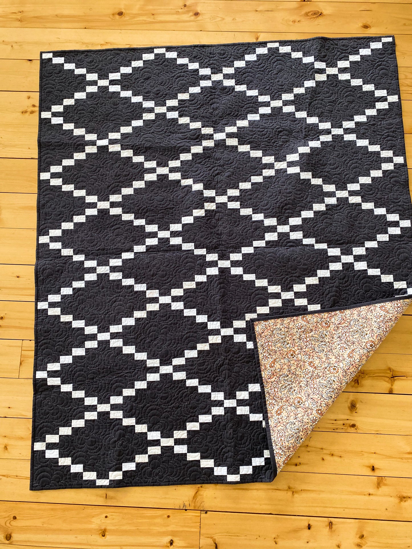 Stepwell Throw Size Handmade Quilt